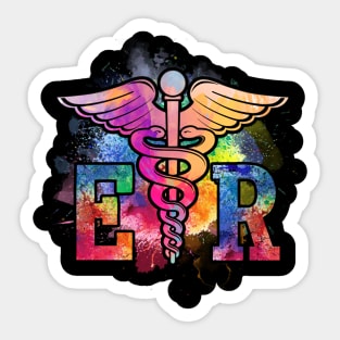 ER Nurse Illustration Design Emergency Nurses Day Sticker